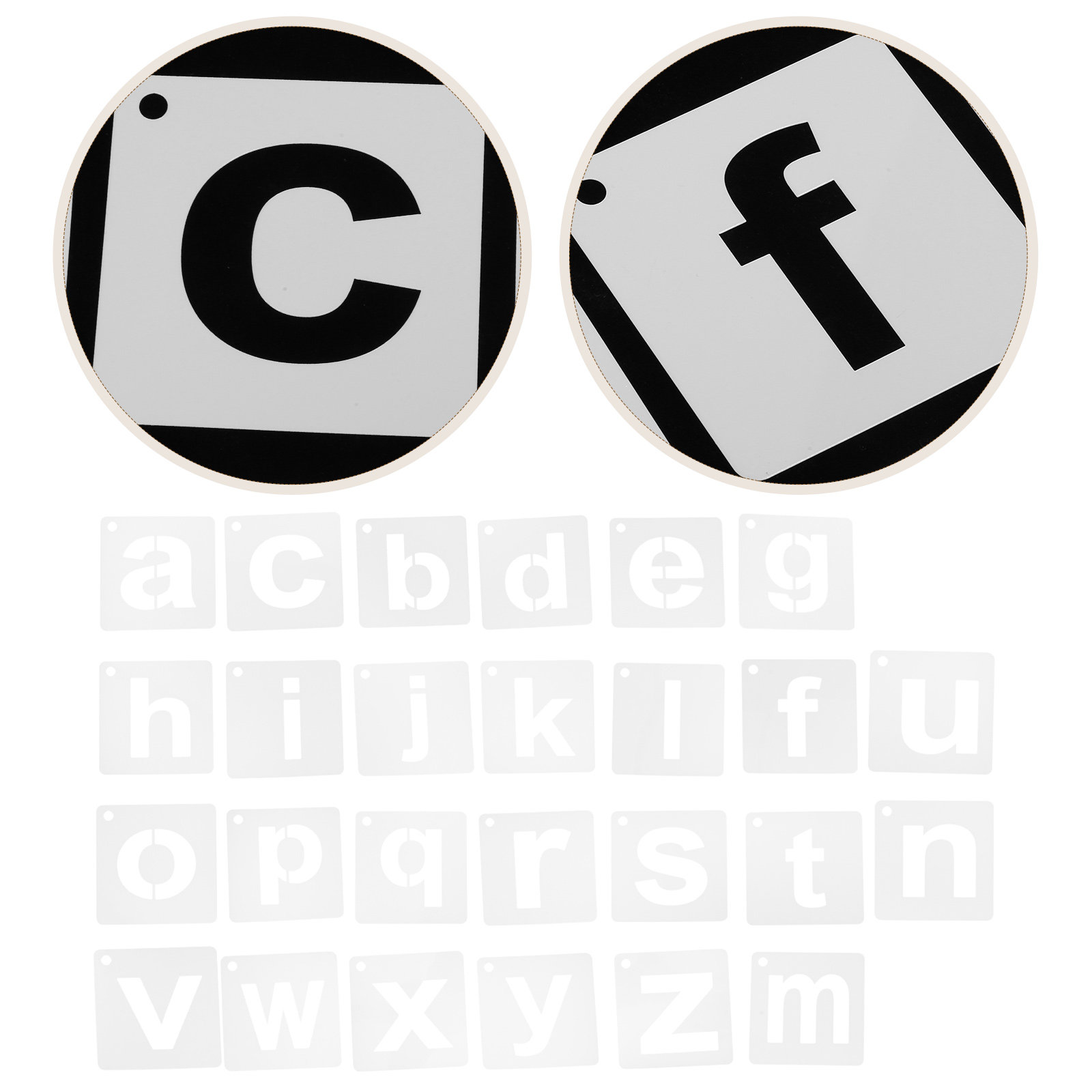 Art Craft Letter A - 1Set Reusable A-Z Alphabet Stencil Templates