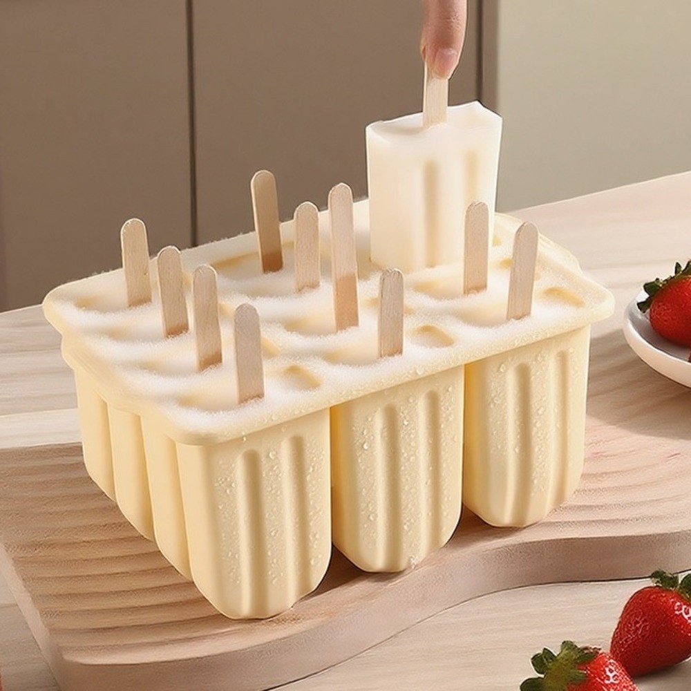 Art Craft Ice Cream - New 12 Grids Silicone Popsicle Mold
