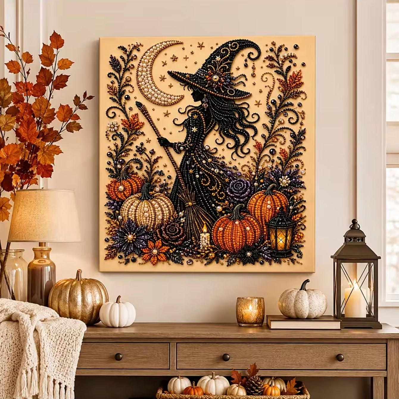 Art And Craft Autumn - Halloween Ghost Pearl Art DIY Kit,