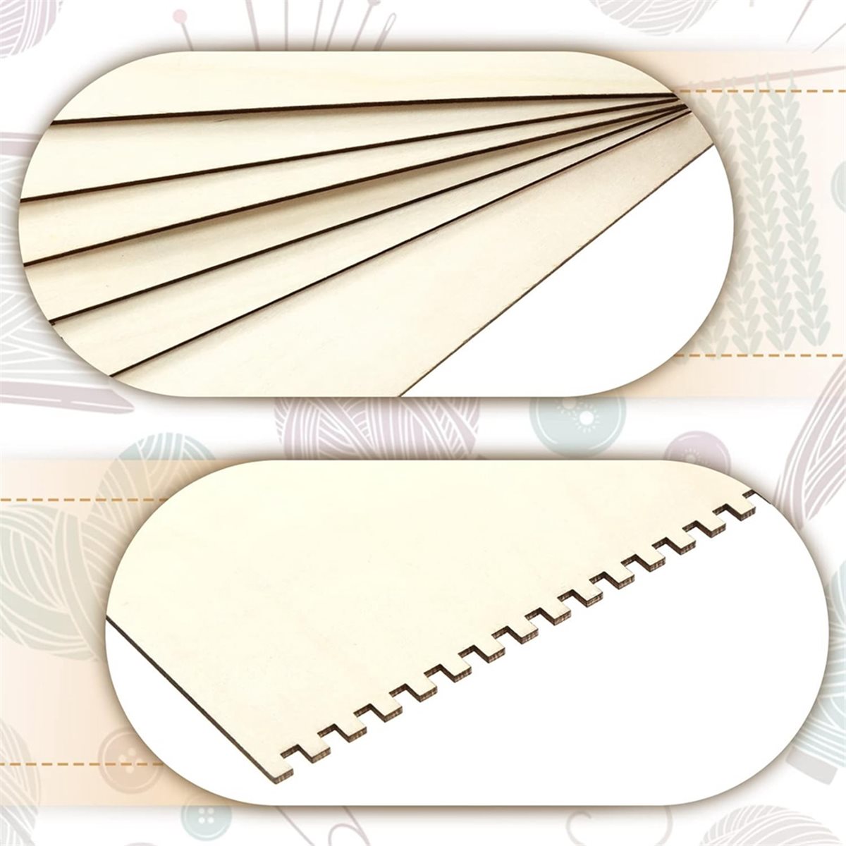 18 Pcs Beginners Wooden Notche - огляд і ціна Art Craft Activity