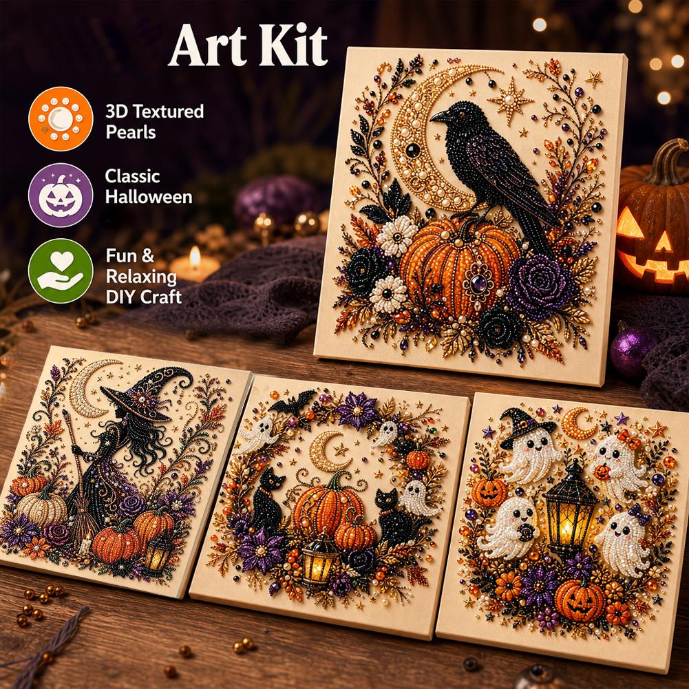 Halloween Ghost Pearl Art DIY  - огляд і ціна Art And Craft Autumn
