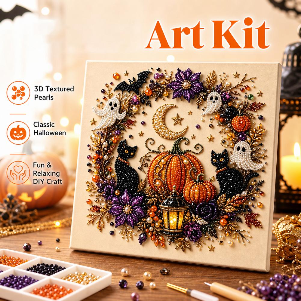 Halloween Ghost Pearl Art DIY  - огляд і ціна Art And Craft Autumn