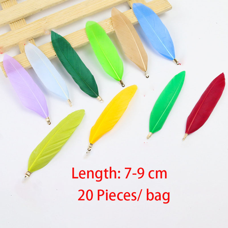 20Pcs Natural Goose Feather Ch - огляд і ціна Art Craft Activity