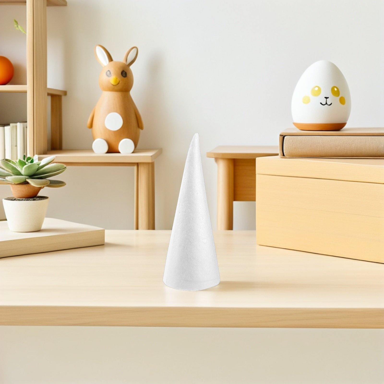12Pcs Foam Cones White Polysty - огляд і ціна Art And Craft Xmas Tree