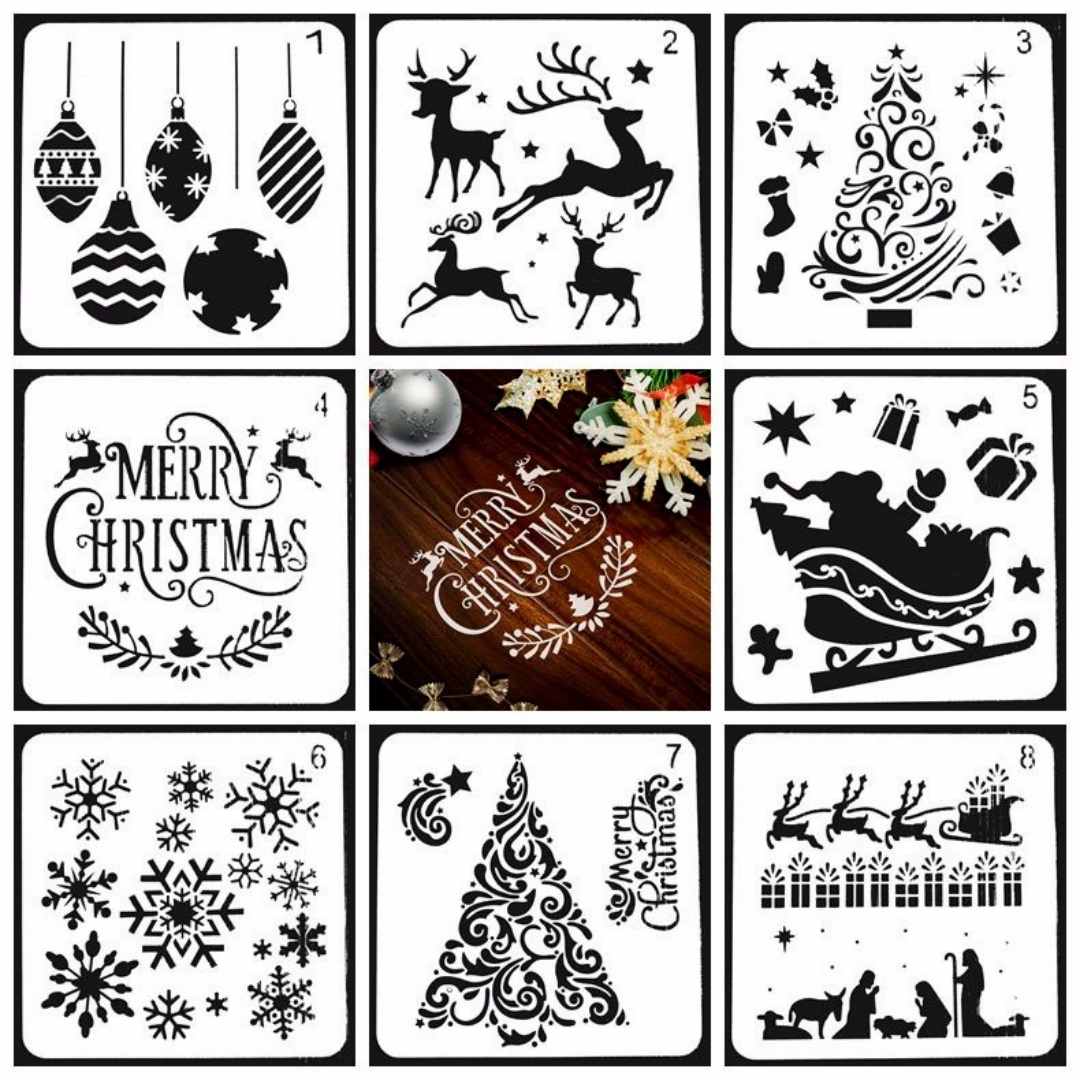 8/12/16pcs Christmas Painting  - огляд і ціна Art And Craft Xmas Tree