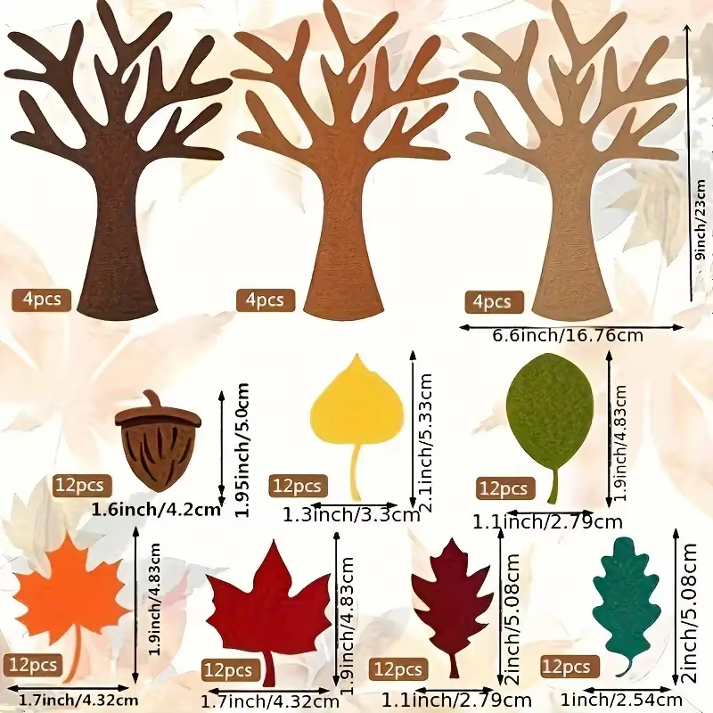 96Pcs Fall Tree of Thanks Felt - огляд і ціна Art And Craft Autumn
