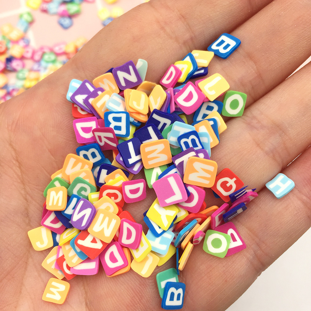 50g/lot 5mm Square Letters Sli - огляд і ціна Art Craft Letter A