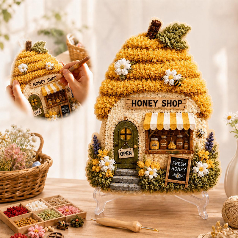 3D Mushroom House Poke Art DIY - огляд і ціна Art Craft Activity