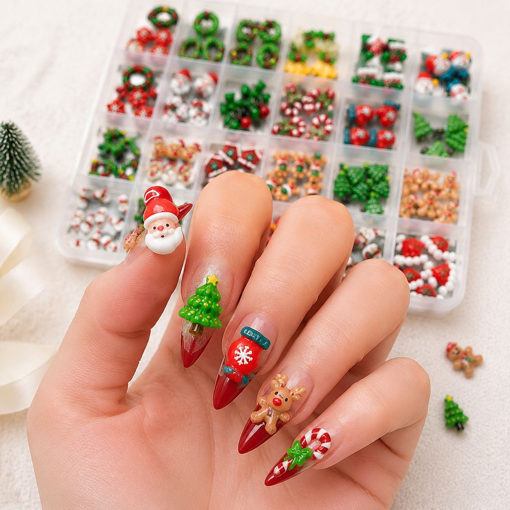 Holiday Season Resin Nail Char - огляд і ціна Art And Craft Xmas Tree