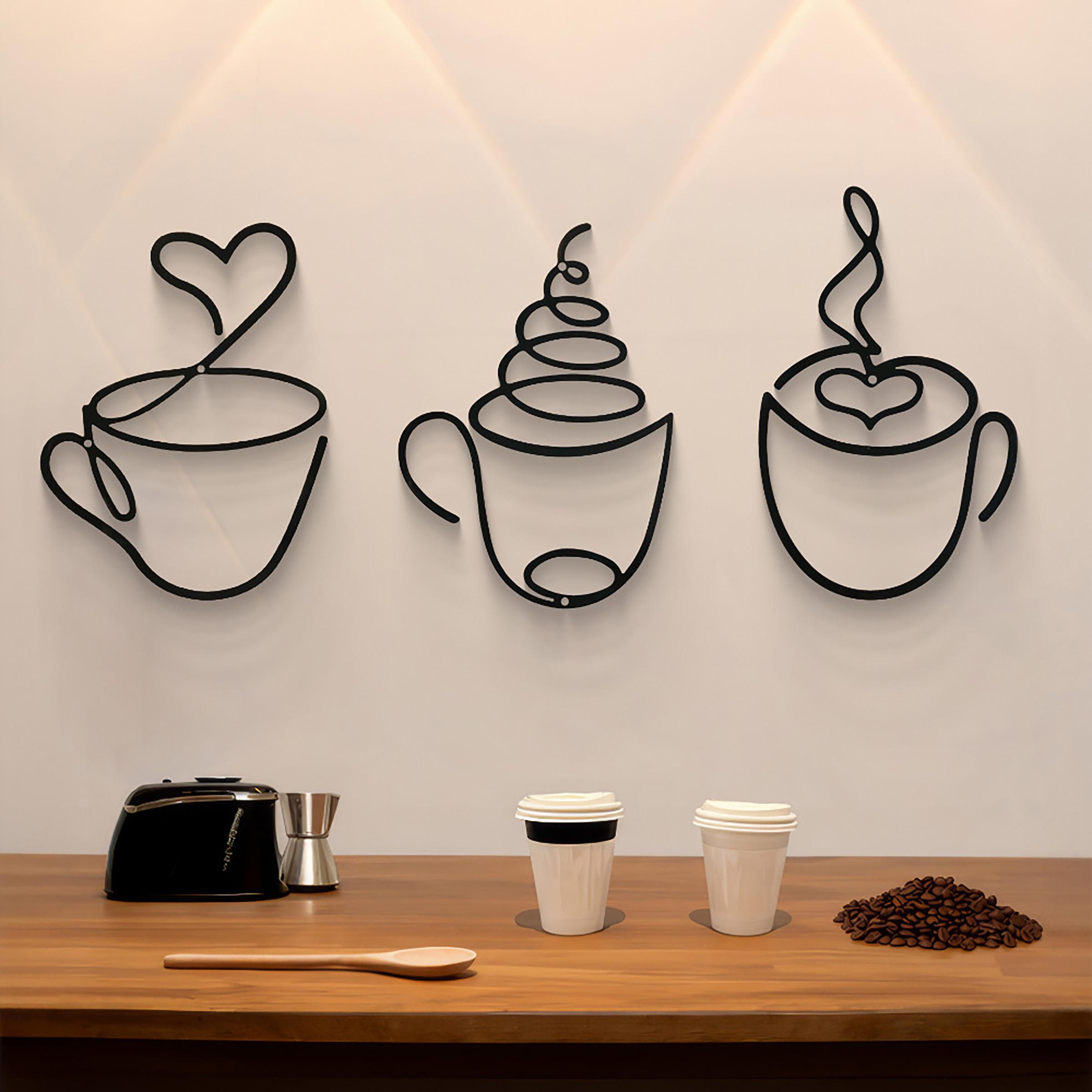 3-Piece Creative Coffee Wall H - огляд і ціна Art Craft Website